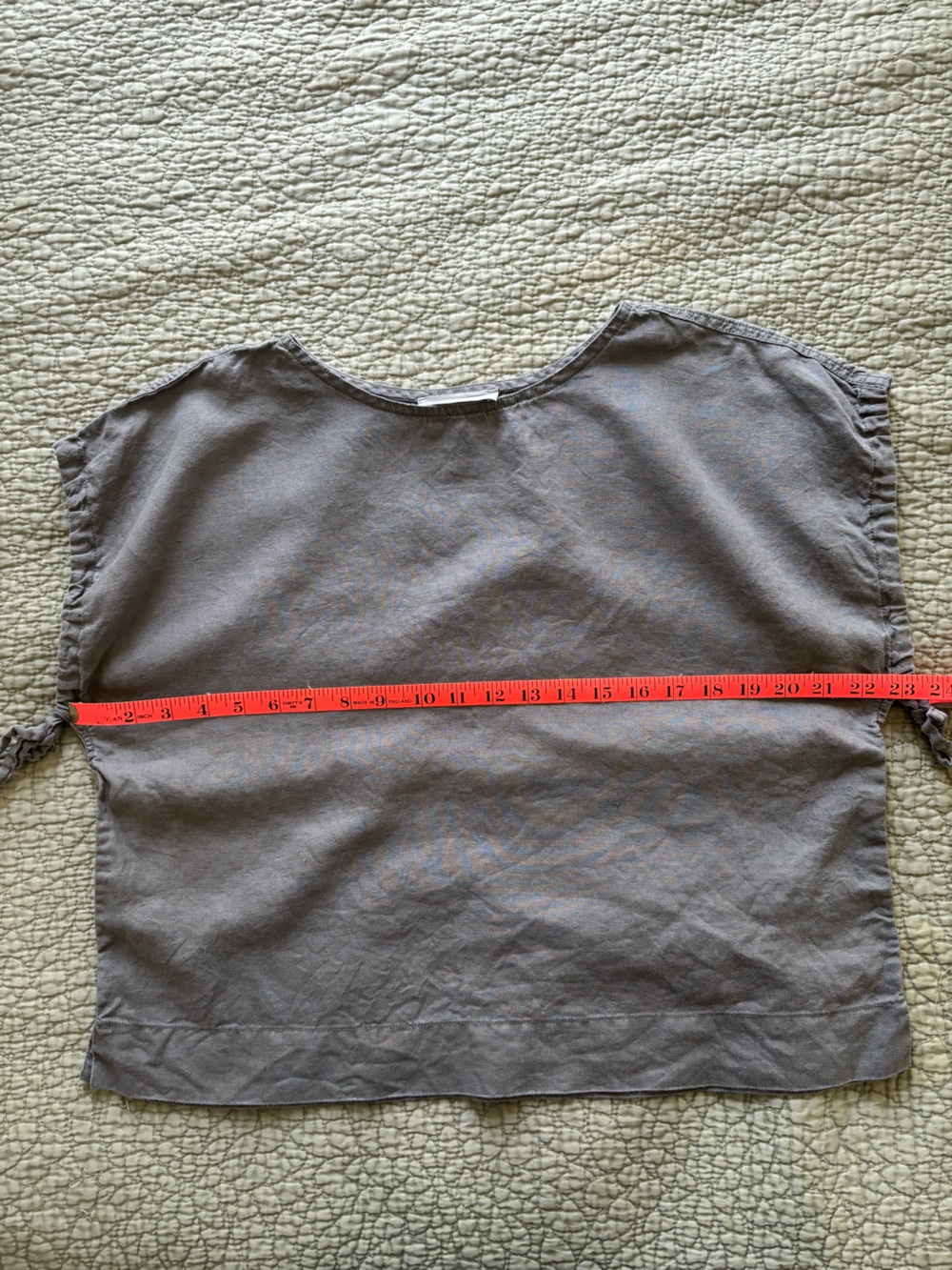 Everlane Linen Olive Green Short Sleeve Top S - Picture 7 of 8